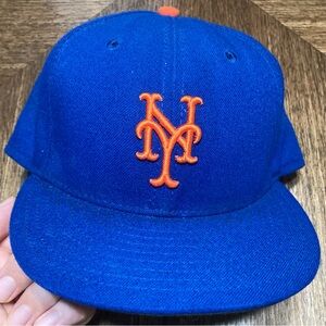 New Era 59Fifty New York Mets Baseball  Fitted On Field Cap Hat, Size 7 1/2